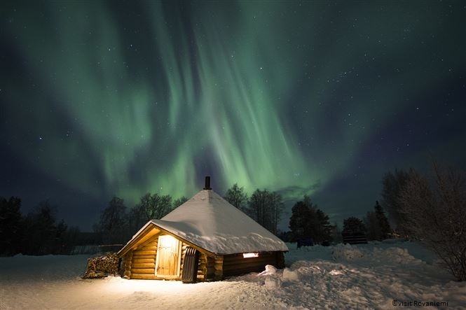 Luci invernali a Rovaniemi Hotel Arctic city